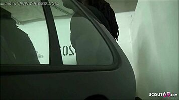 petite german teen bent over garage for interracial monster cock doggystyle quickie?