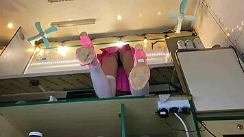 super cute amateur upskirt voyeur hidden cam at work