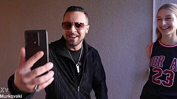 street pickup artist meets basketball player babe for wild outdoor fun