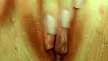 Watch my pink juicy pussy lips drip as I rub clit to orgasm closeup