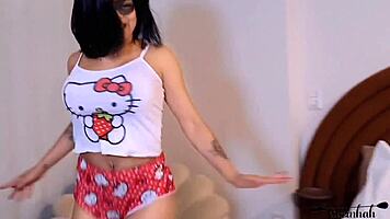 Turning hubby into cuckold while he works, caught in bisexual wife frenzy