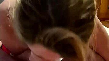 i love how my cute wife deepthroats and swallows cum mouthful