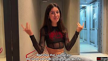 She begs for first-date facial cumwalk down the street, sloppy and public