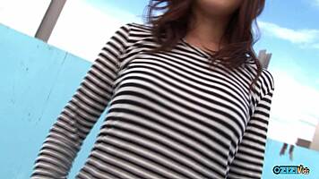 Sucking Cock Outside Then Wild Warehouse Ride and Creampie Inside