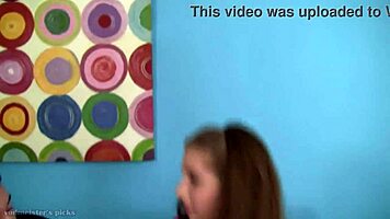 i can't stop staring at this cute teen's massive natural tits cum-covered