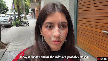 She begs for first-date facial cumwalk down the street, sloppy and public
