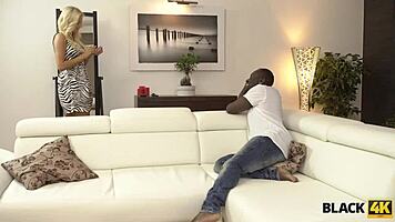 Long-Haired Model Slammed Hard by Massive Black Cock Raw!