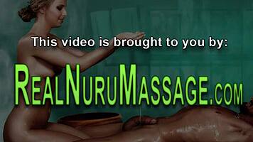 beautiful asian teen masseuse soaked in cum after nuru handjob