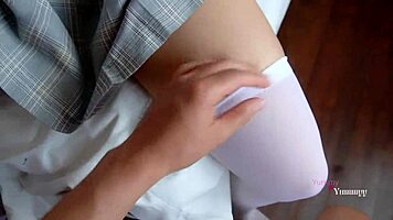 im the teachers favorite student cuz of my huge latina ass he fucks me hard in uniform skirt