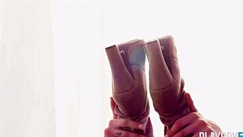 watching petite milf madeline amour strip fully naked for everyone