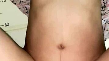 sexy asian neighbor fingered to orgasm in living room