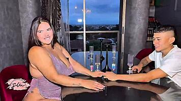 savannah watson horny latina milf rides boyfriend's big cock wildly