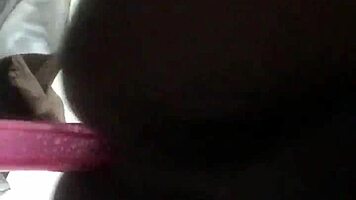 sexy ebony shemale teases tight ass with intriguing anal play