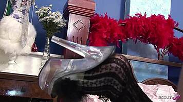 Blondes take raw anal from fat cocks in foursome