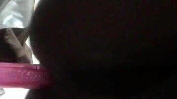 sexy ebony shemale teases tight ass with intriguing anal play