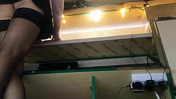 tracy's sneaky upskirt flashes at work again 😈 part 3