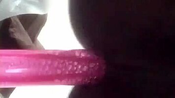 sexy ebony shemale teases tight ass with intriguing anal play