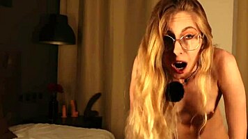 check out me riding this huge dildo in stockings