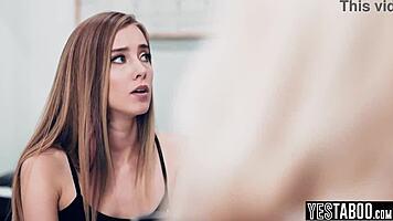 big boobs milf boss seduces young blonde employee for hot lesbian play