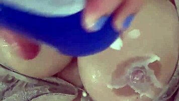 whipped cream on virgin 18yo huge boobs play nipples masturbate saudi amateur 😋🍦