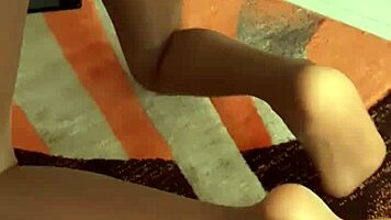 ebony beauty teases legs and feet in sheer nylons up close