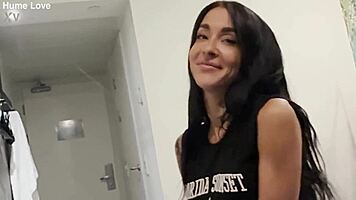 POV hotel fuck with horny italian tourist silvia preslar deepthroat creampie