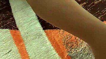 ebony beauty teases legs and feet in sheer nylons up close