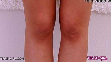 amazing brunette teen swallows cum in pov massage