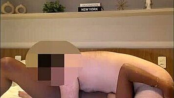 Slimthick college brunette Sarina Vice deepthroats monster cock with rimjob and swallow finish