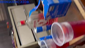 fucking petite brazilian teen's tight pussy outdoors