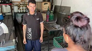 me follo al cornudo con mi compa�ero... wild latina lesbian interracial homemade frenzy