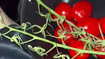 kinky saudi virgin teen masturbates extreme food fetish dripping pussy 😈