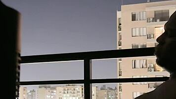 Watch me suck best friend's boyfriend's cock on balcony!