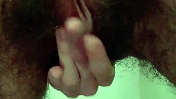 Petite homemade slut exposes hairy wet pussy asshole