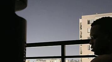 Watch me suck best friend's boyfriend's cock on balcony!