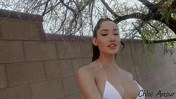 i'm chloe amour sexy in bikini riding bbc dildo hard