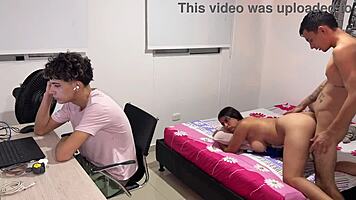 don't cum inside my best friend fucks me so good while distracted