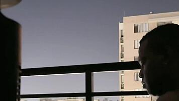 Watch me suck best friend's boyfriend's cock on balcony!