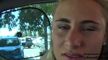 blonde fucks hard squirts wildly at casting!