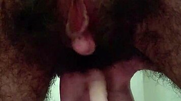 Petite homemade slut exposes hairy wet pussy asshole
