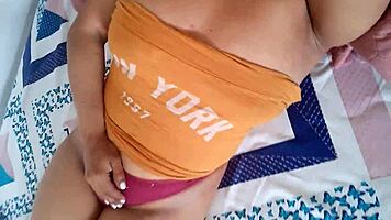 I'm fingering my wet latina pussy lips spreading wide for squirting orgasm rush