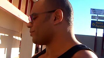 ebony babe picked up on street ends up slurping monster bbc on sofa for first porn