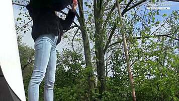 Behind Scenes Lili Charmelle Cowgirl Fucks Outdoors Deepthroat Doggystyle Couple