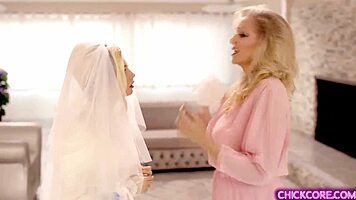 Gorgeous young bride carolina sweets lesbian licks julia ann