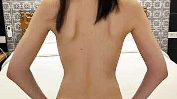 sexy asian college girl flaunts legs in tiny shorts