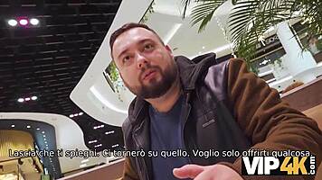 guy meets sweet redhead mall girl and fucks for cash