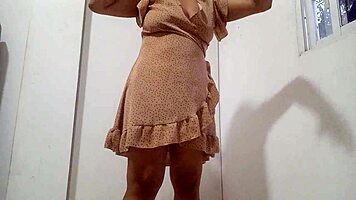 Latina Brunette Fingers Dripping Wet Pussy and Big Tits