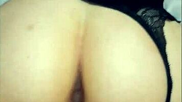 Young University Babe Bent Over Doggystyle Creampie Filled