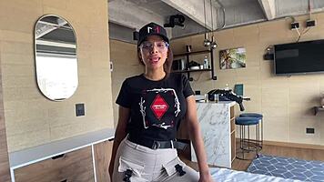 Colombian busty big ass milf deepthroats in first casting couch