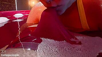 underwater clothed lingerie titjob cumming in wet panties